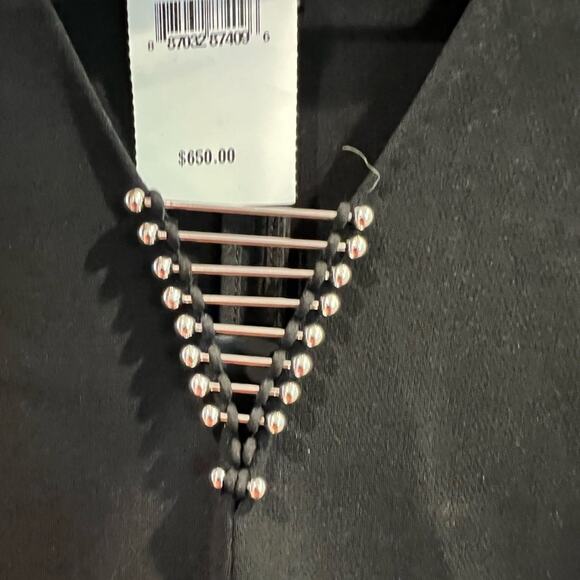 Alexander Wang Women’s Black Metal Detail Dress Size 6 NWT $650 Retail *FLAWS - Picture 4 of 11